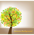 autumn background with tree vector image