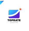 best market rate logo or finance logotype vector image