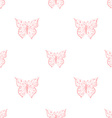 butterfly seamless pattern ornamental hand drawn vector image