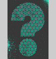 question mark typographical grunge vintage poster vector image vector image