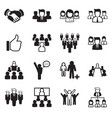 business team icon set vector image