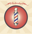 vintage badge sticker sign with barber vector image vector image