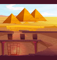 ancient egypt pharaoh underground lost tomb vector image