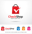 check shop logo template vector image