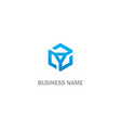 polygon shape maze technology logo vector image