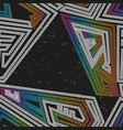 space geometric seamless pattern vector image