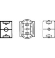 football field icon on white background vector image