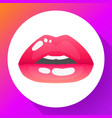 red lips of sexy womans lips vector image vector image