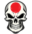 japan flag painted on skull vector image