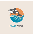 killer whale icon vector image