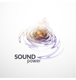 radial sonar waves from dynamic blue purple ray vector image