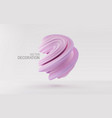 abstract three-dimensional shape in pastel colors vector image