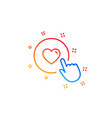 click like line icon love symbol vector image