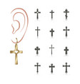 earrings vector image
