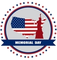 memorial day of america usa map with statue vector image vector image