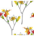 seamless pattern with lily flower vector image vector image