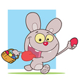 easter bunny cartoon vector image