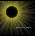 eclipse yellow background vector image vector image
