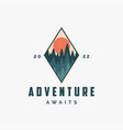outdoor adventure travel badge patch logo vector image vector image