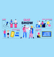 quiz show infographics vector image vector image