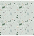 seamless pattern with watercolor leaves on green vector image vector image