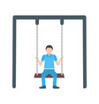 swinging vector image