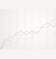 abstract financial ascending linear graph vector image