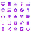 computer gradient icons on white background vector image