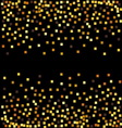 gold glitter confetti on black background vector image