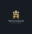 initial sa as s a monogram logo template vector image