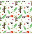 koala seamless pattern vector image vector image