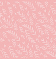 seamless pattern with twigs on a pink background vector image vector image