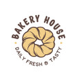 vintage style bakery shop label badge emblem logo vector image