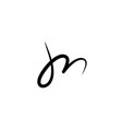 initials j and m jm logo signature icon vector image