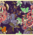 original trendy seamless artistic flower pattern vector image