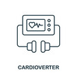 cardioverter icon line element from medical vector image