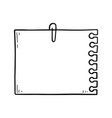 hand drawn paper memo sticky doodle vector image