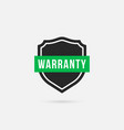 simple black shield like warranty logo vector image vector image