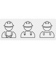 construction worker line icon vector image