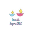 creative poster sale happy diwali vector image vector image