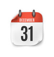 december 31 calendar icon isolated on white vector image vector image