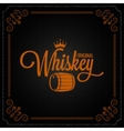 whiskey barrel label design logo background vector image vector image