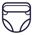 baby diaper stroke icon vector image