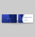 modern stylish blue business card design creative vector image