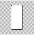 realistic smartphone mockup cellphone display vector image