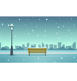 winter city park vector image