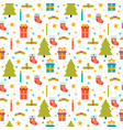 christmas seamless pattern cute background vector image