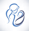 mother and baby outlined symbol vector image vector image