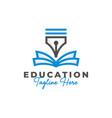 writing education logo vector image