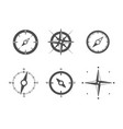 compass icons set isolated on white background vector image